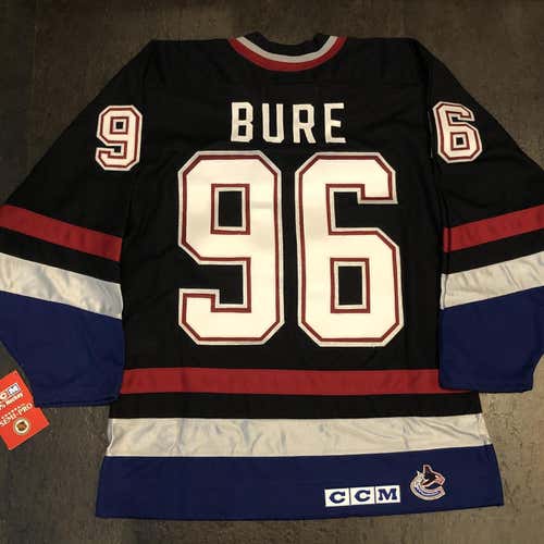 NWT CCM Vancouver Canucks BURE Road Jersey MEDIUM