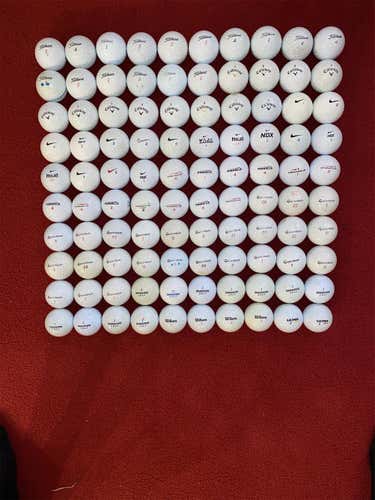100 Golf Balls(Titleist, Callaway, Nike, Etc.)