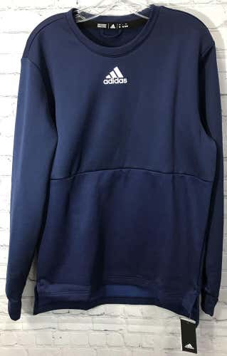 Adidas Men’s TI Crewneck Sweatshirt Fleece Size Medium Navy Blue New With Tags