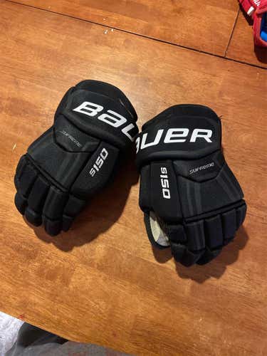 Black Junior Bauer Supreme 150 14" Gloves
