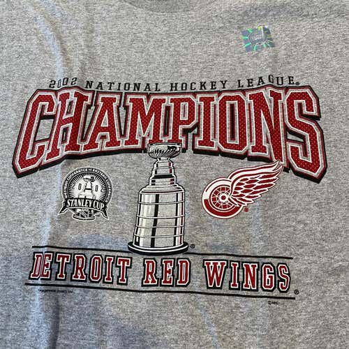 Red Wings 2002 Stanley Cup Champions T-shirt XL