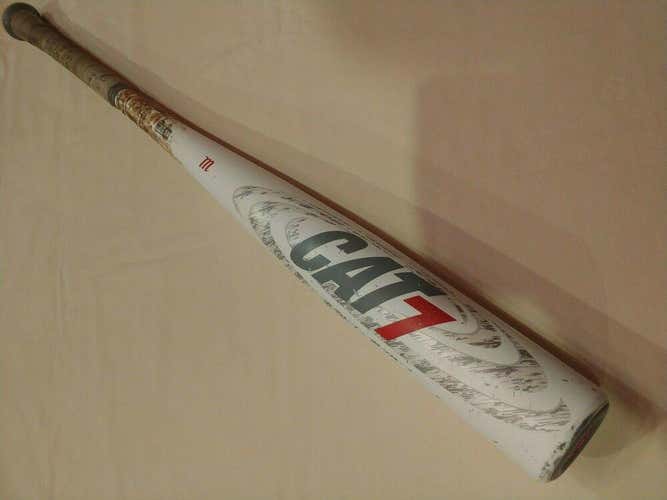 USED 2017 Marucci CAT 7 White 32/29 (-3) 2 5/8" BBCOR Alloy Baseball Bat MCBC7