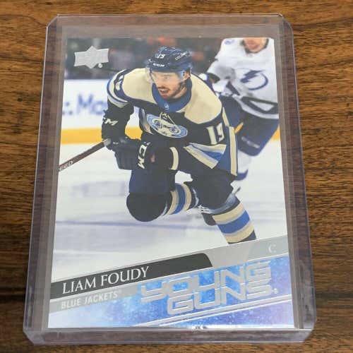 Liam Foudy Columbus Blue Jackets 2020-21 UD Young Guns Rookie Card #224