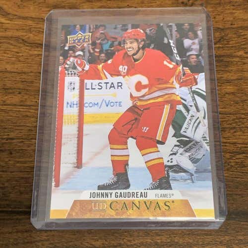 Johnny Gaudreau Calgary Flames 2020-21 Upper Deck UD Canvas Card #C11