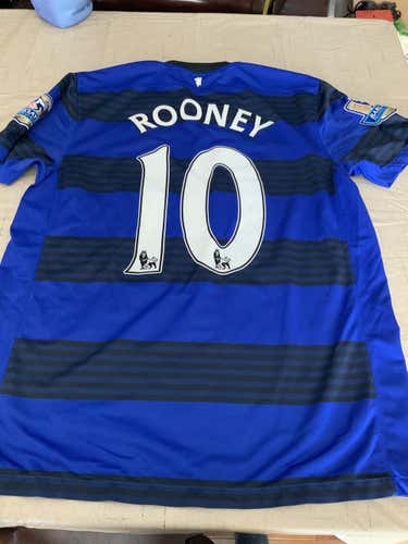 Blue Unisex Used Large Nike Manchester United Jersey