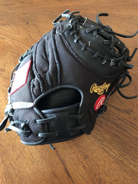 Black High School/College Catcher's Heart of the Hide 34" Baseball Glove