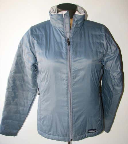 Patagonia Women's Blue-Gray Poly-fill Collared Puffer Coat Jacket -Size Medium M