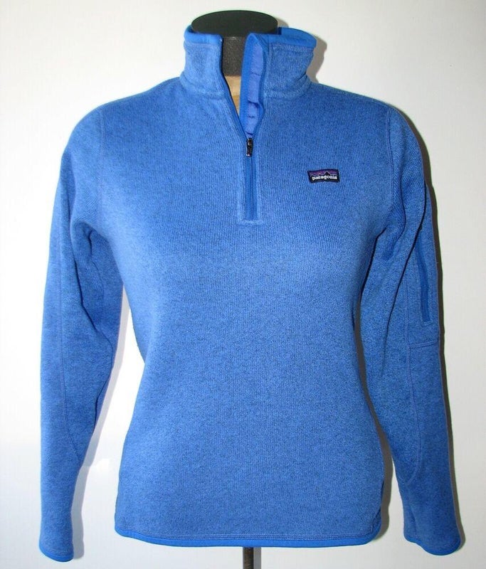 Patagonia Women's Blue Pullover Better Sweater 1/4-Zip Fleece Jacket -Size Small
