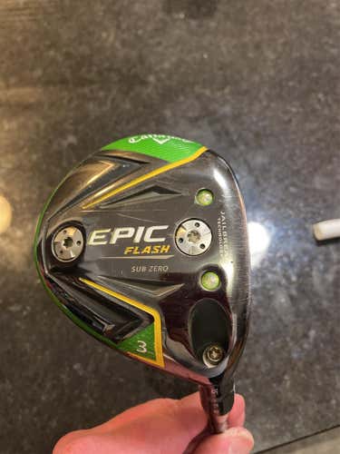Men's Right Handed Epic Flash *Sub Zero* Stiff Flex 3 Wood Fairway Wood