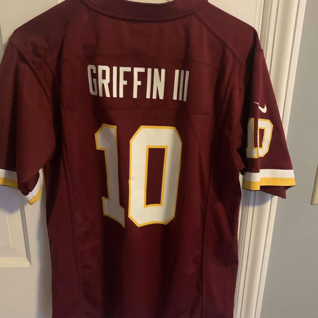 Autographed Robert Griffin (RG III) #10 Jersey - Framed with Plaque -  Robert Griffin III / Washington Redskins Quarterback / NFL 2012 Offensive  Rookie of the Year - 38 x 43 - Bunting Online Auctions