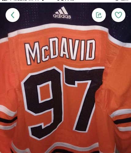 Conner McDavid Edmonton Oilers Adidas Men’s Hockey Jersey 52