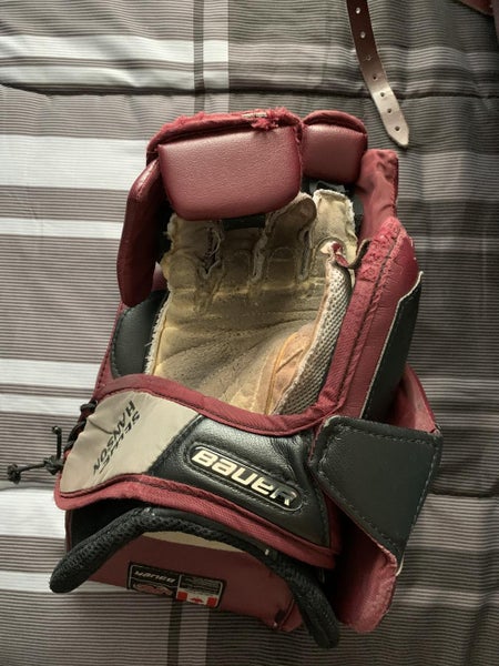 Red Used Senior 35" Bauer Regular TotalOne NXG Goalie Full Set Pro Stock