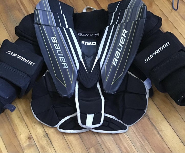 Used Senior Small Bauer Supreme S190 Chest and Arm Protector Goalie Chest Protector