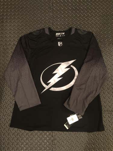 Men's Tampa Bay Lightning adidas Black Alternate Authentic Player Jersey