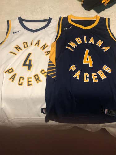 White And Blue Indiana Pacers Victor Oladipo Jerseys Both XL