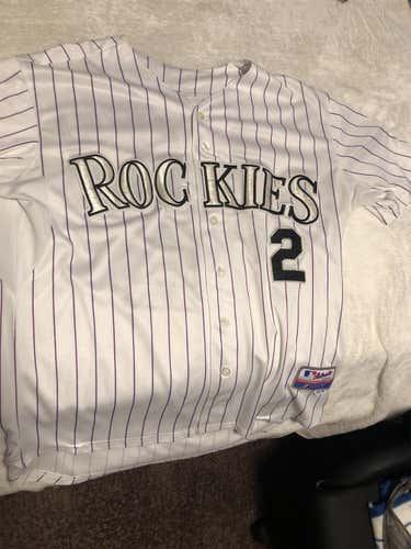 White Troy Tulowitzki Jersey Stitched Large