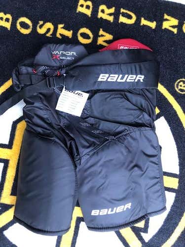 Black New Junior Large Bauer VAPOR XSELECT Hockey Pants