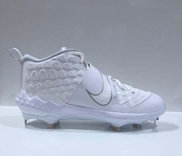 Nike Force Air Trout 6 Pro Metal Baseball Cleats White AR9815-100 Men's size 11
