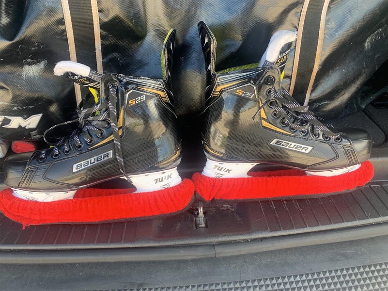 Senior Bauer Supreme S29 Extra Wide Width Pro Stock Size 8.5 Hockey Skates