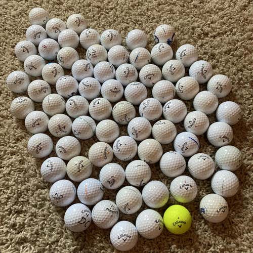 White Used Callaway 72 Pack (6 Dozen) Balls