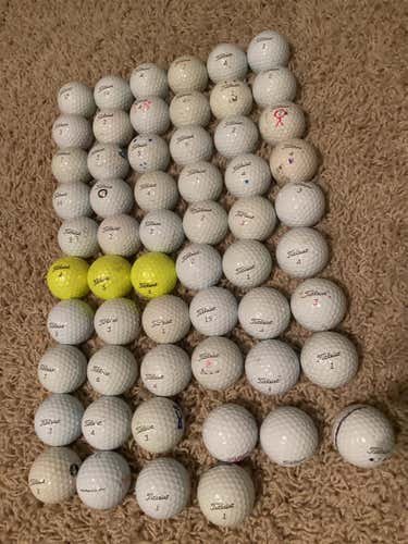 54 Used Titleist Pro V1 Balls