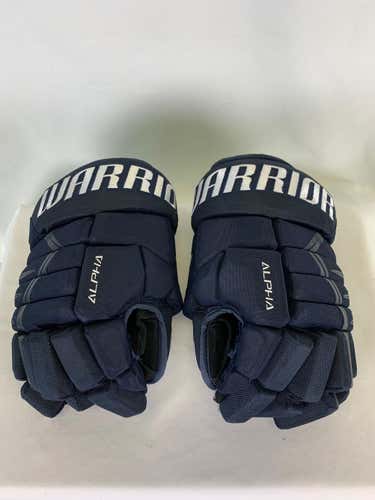 Navy Used Senior Warrior Alpha DX3  Pro Gloves 14"- Jacksonville Icemen ECHL