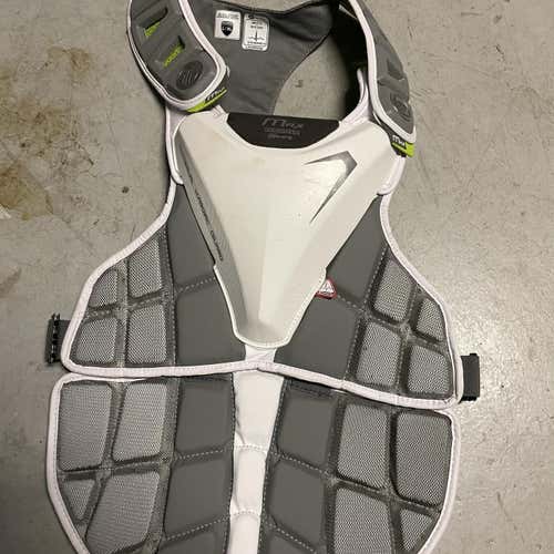 Jacksonville Lacrosse Issued White Adult Large Maverik Max Chest Protector