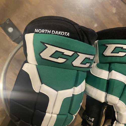 Green Used CCM Pro Model 15" Pro Stock Gloves