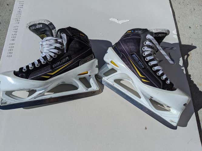 Used Senior Bauer Supreme One.9 Hockey Goalie Skates Size 9.5