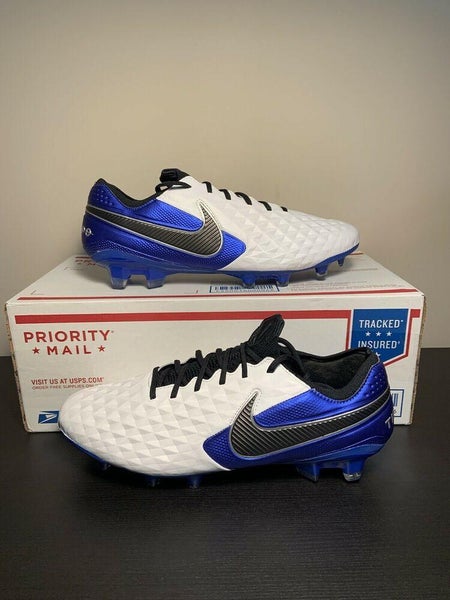 Nike Tiempo Legend 8 Elite ACC FG Cleats AT5293-104 Blue White Men’s Size 9.5