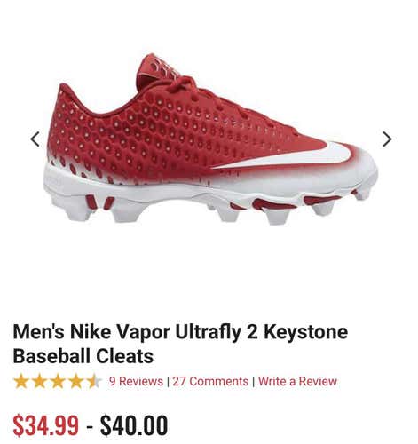 Red Men's Molded Cleats Nike