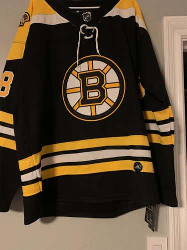 Adidas Size 54 Xl Boston Bruins #88 David Pastrnak Home Jersey