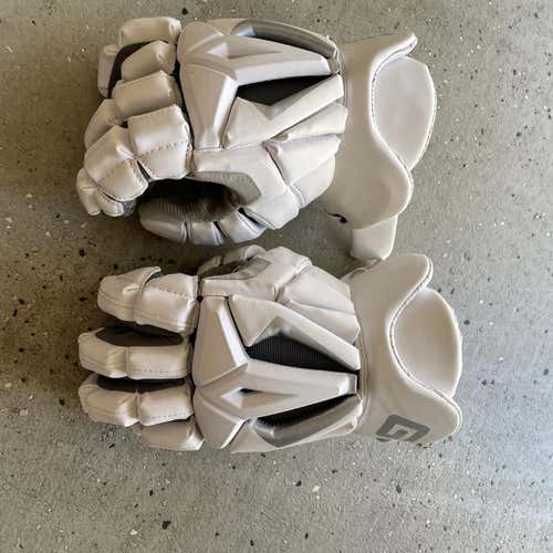 White Used Player's Gait 13" Lacrosse Gloves