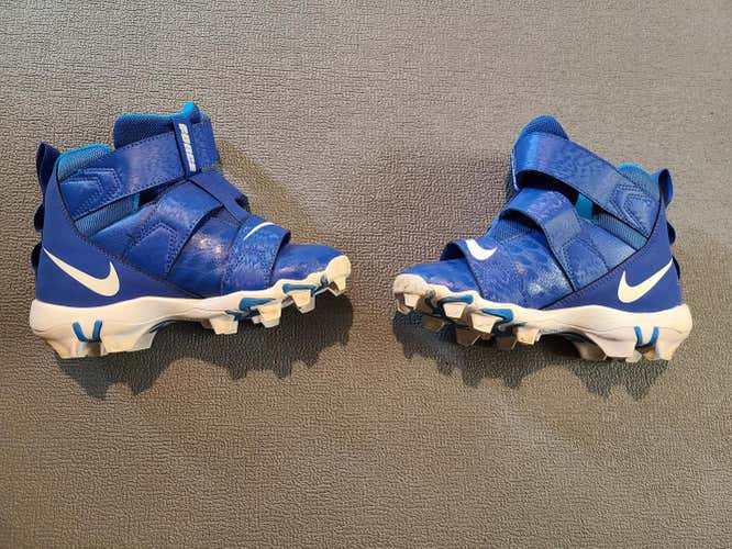 Blue Used Youth Size 2 Molded Cleats Nike High Top