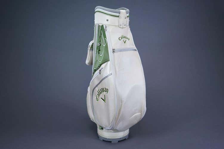 CALLAWAY SIVAN 3-WAY DIVIDER LADIES  GOLF CART BAG, WHITE / MOSS!!