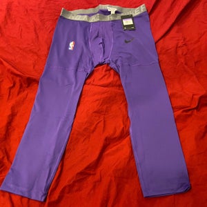 Los Angeles Lakers Team Issued NBA Purple Adult XXXL Nike Compression Pants NEW