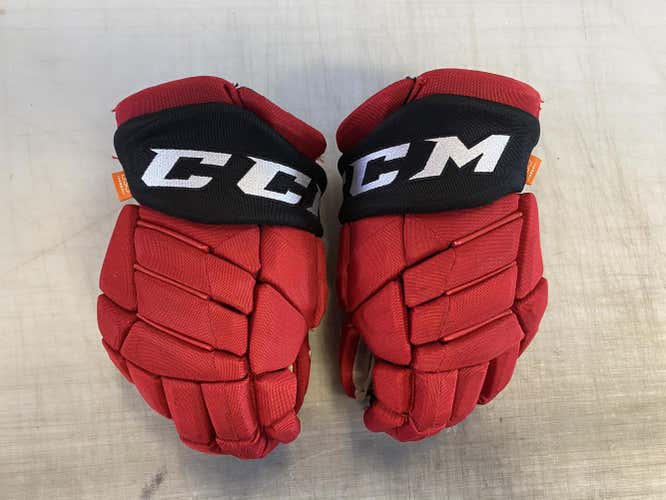 CCM JetSpeed FT1 Pro Stock Hockey Gloves 14" Devils RED 3560