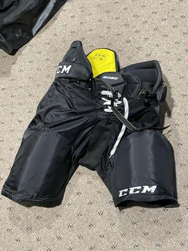 Black Used Senior Large CCM Tacks 9080 Hockey Pants