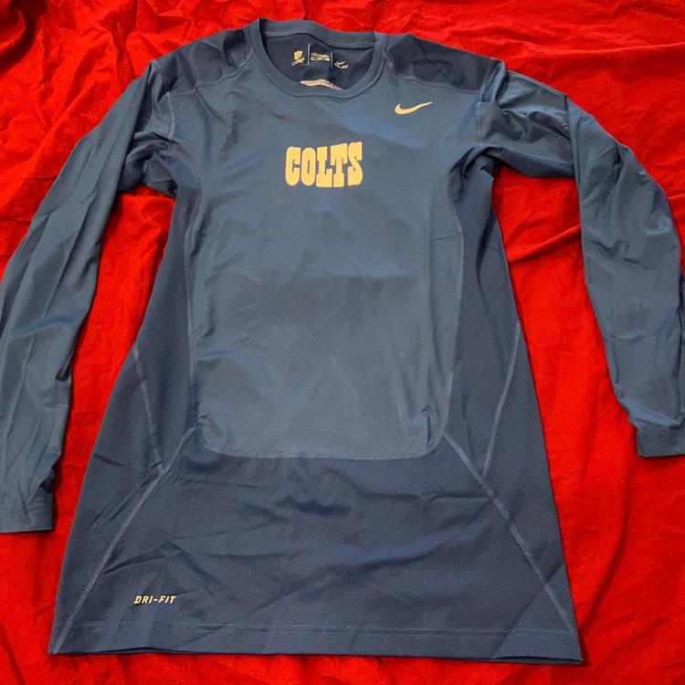 blue nike compression shirt