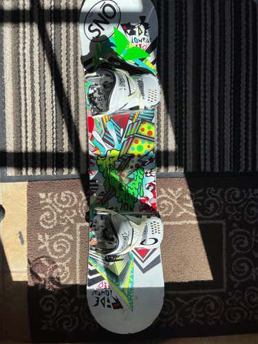 Used  Ride 110cm Snowboard WITH Bindings