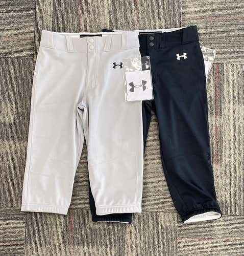 2-Pack, Under Armour Baseball Pant | Youth Medium | Black | Grey