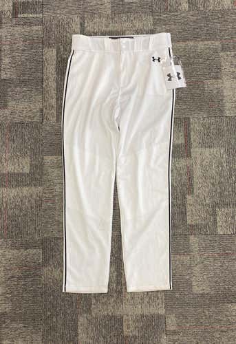 New Under Armour Baseball Pants | Men's Large | White/Black