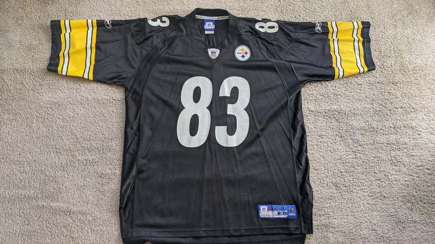 Vintage Pittsburgh Steelers Heath Miller XL black Reebok replica jersey