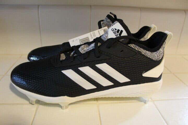ADIDAS AFTERBURNER PRO 5 V METAL BASEBALL CLEATS SHOES 11 BLACK WHITE BRAND NEW LIGHTWEIGHT MLB NICE