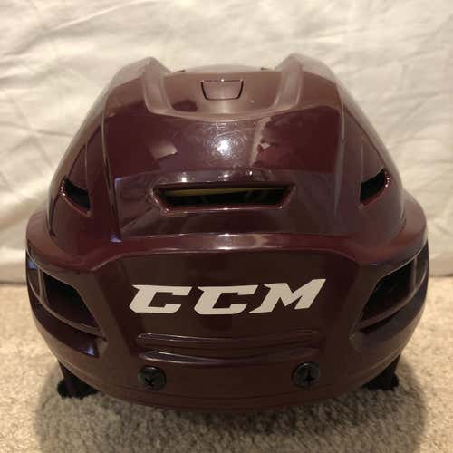 New Medium Maroon CCM TACKS 310 HELMET Pro Stock Helmet
