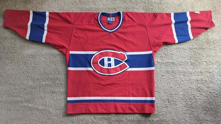 Vintage Montreal Canadiens Large Red Starter replica jersey