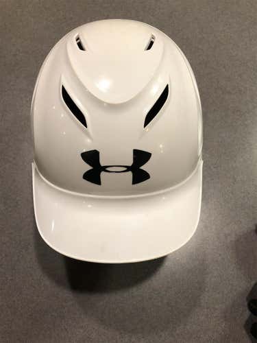 White Used 7 1/2 Under Armour UABH100 Batting Helmet