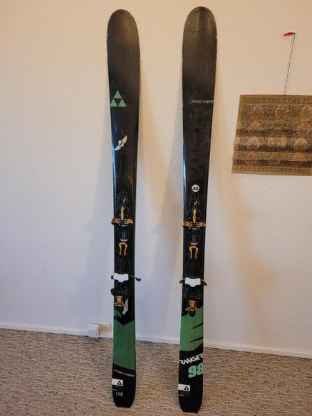 180cm Fischer Ranger 98 Ti Skis with Marker Kingpin bindings