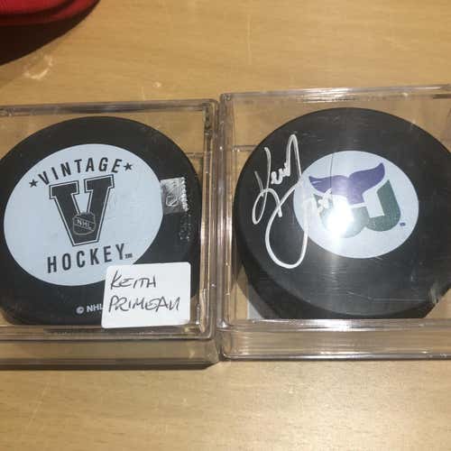 Hartford Whalers Keith Primeau Auto Puck