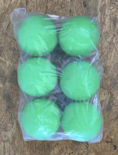 New Warrior Lacrosse Balls 6 Pack Bright Green